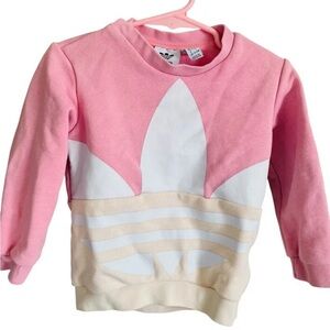 Adidas Kids Pink, Cream and White Sweatshirt Size 9-12m